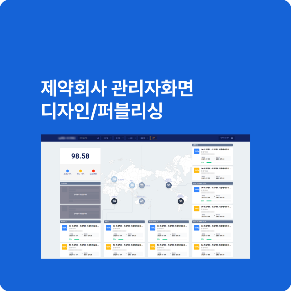 제약회사 관리자화면 퍼블리싱